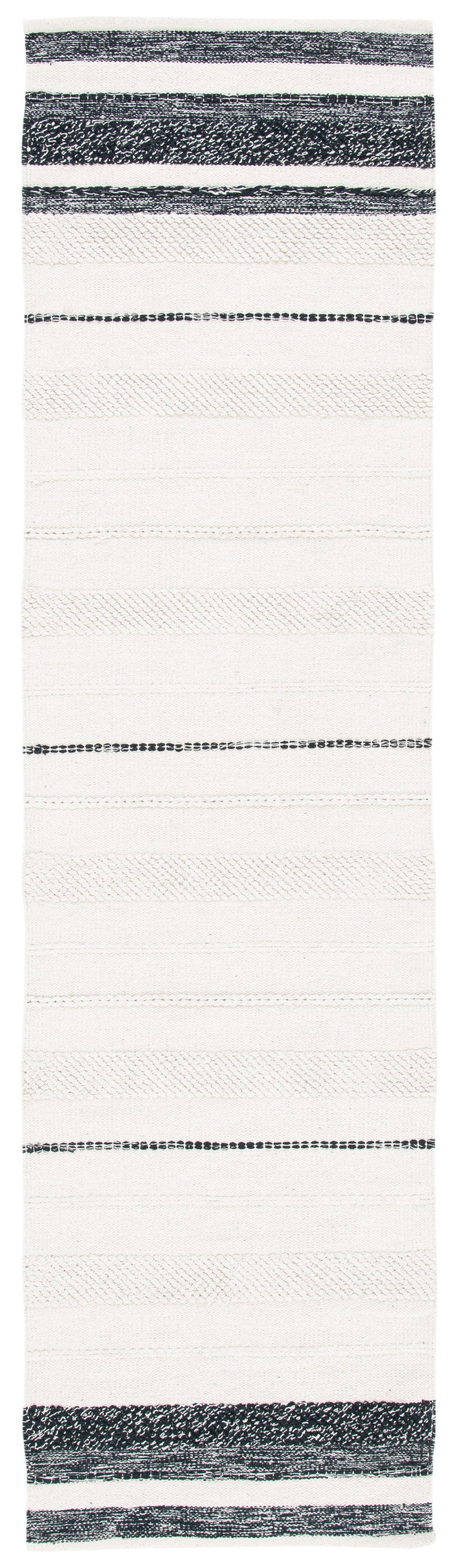 Safavieh Striped Kilim Stk512A Ivory/Black Rugs.