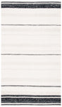 Safavieh Striped Kilim Stk512A Ivory/Black Rugs.