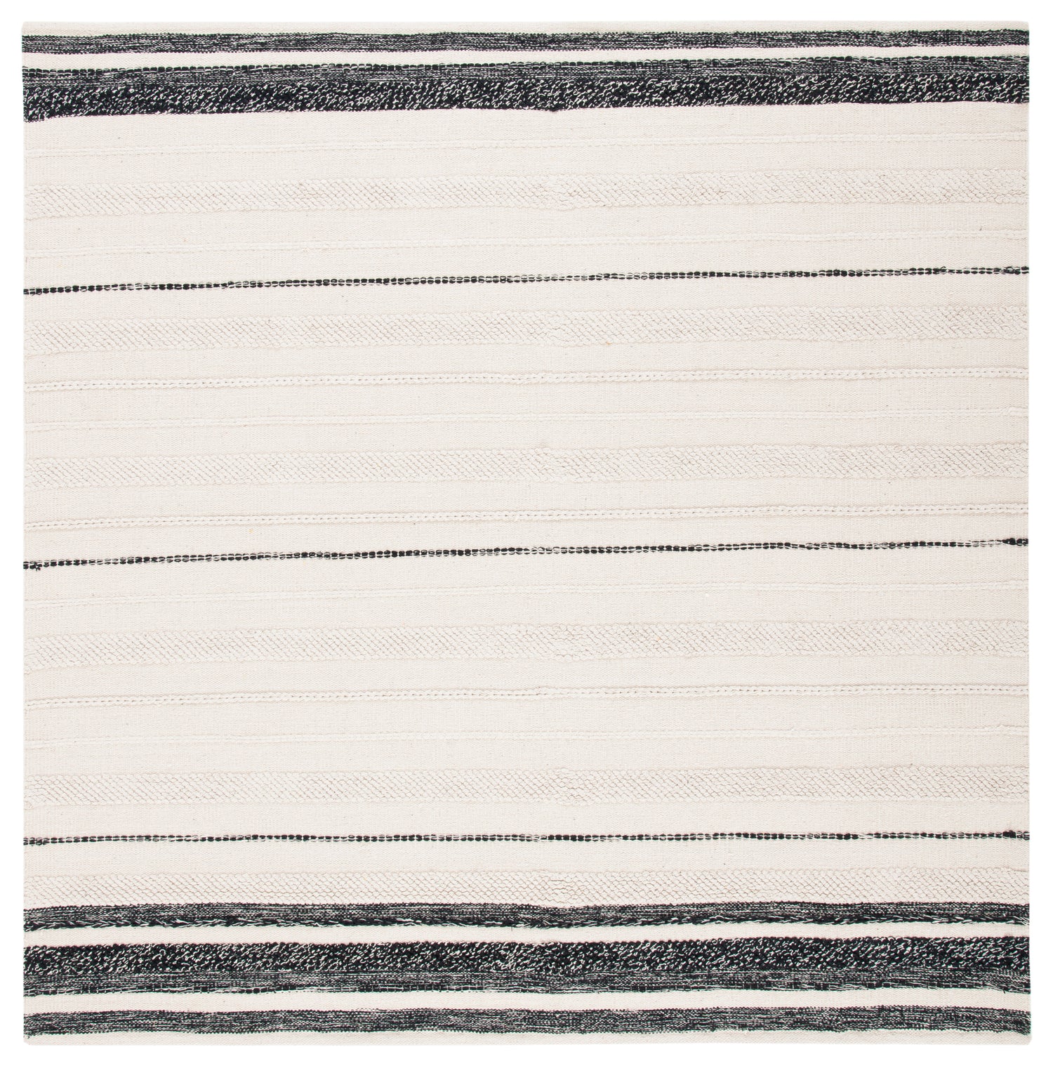 Safavieh Striped Kilim Stk512A Ivory/Black Rugs.