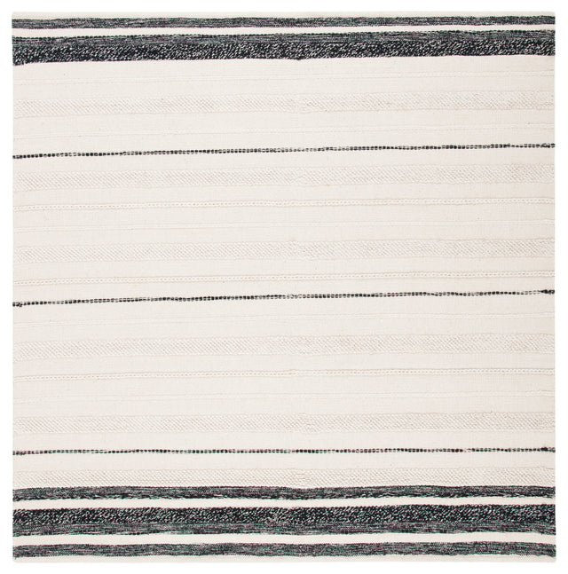 Safavieh Striped Kilim Stk512A Ivory/Black Rugs.