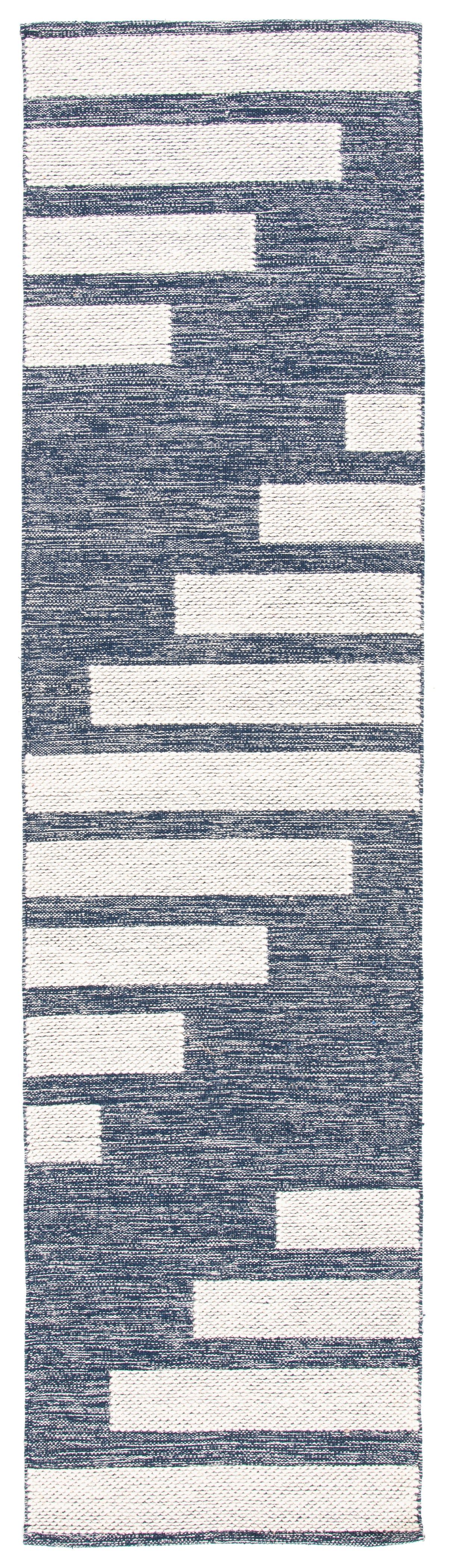 Safavieh Striped Kilim Stk514N Navy/Ivory Rugs.
