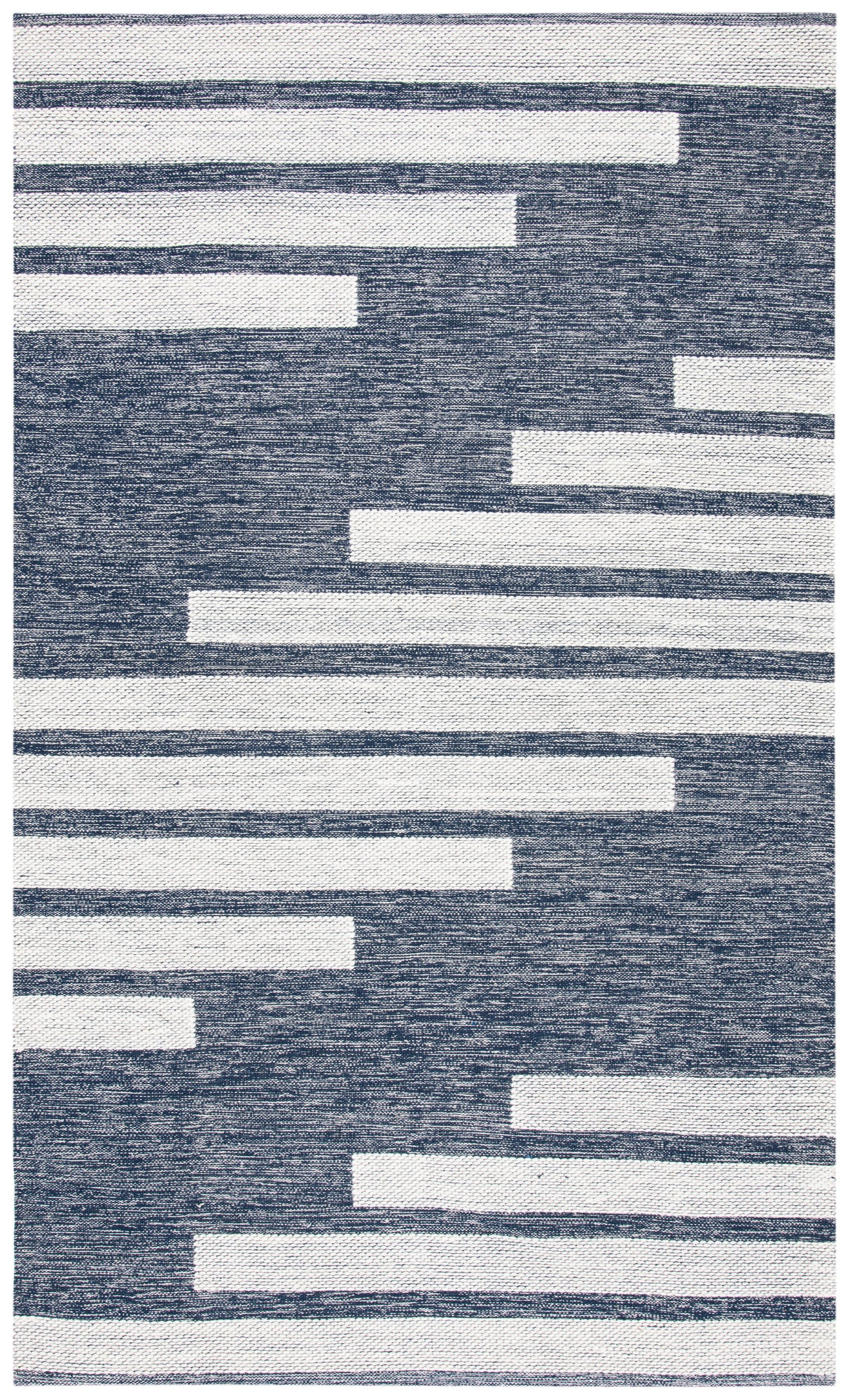 Safavieh Striped Kilim Stk514N Navy/Ivory Rugs.