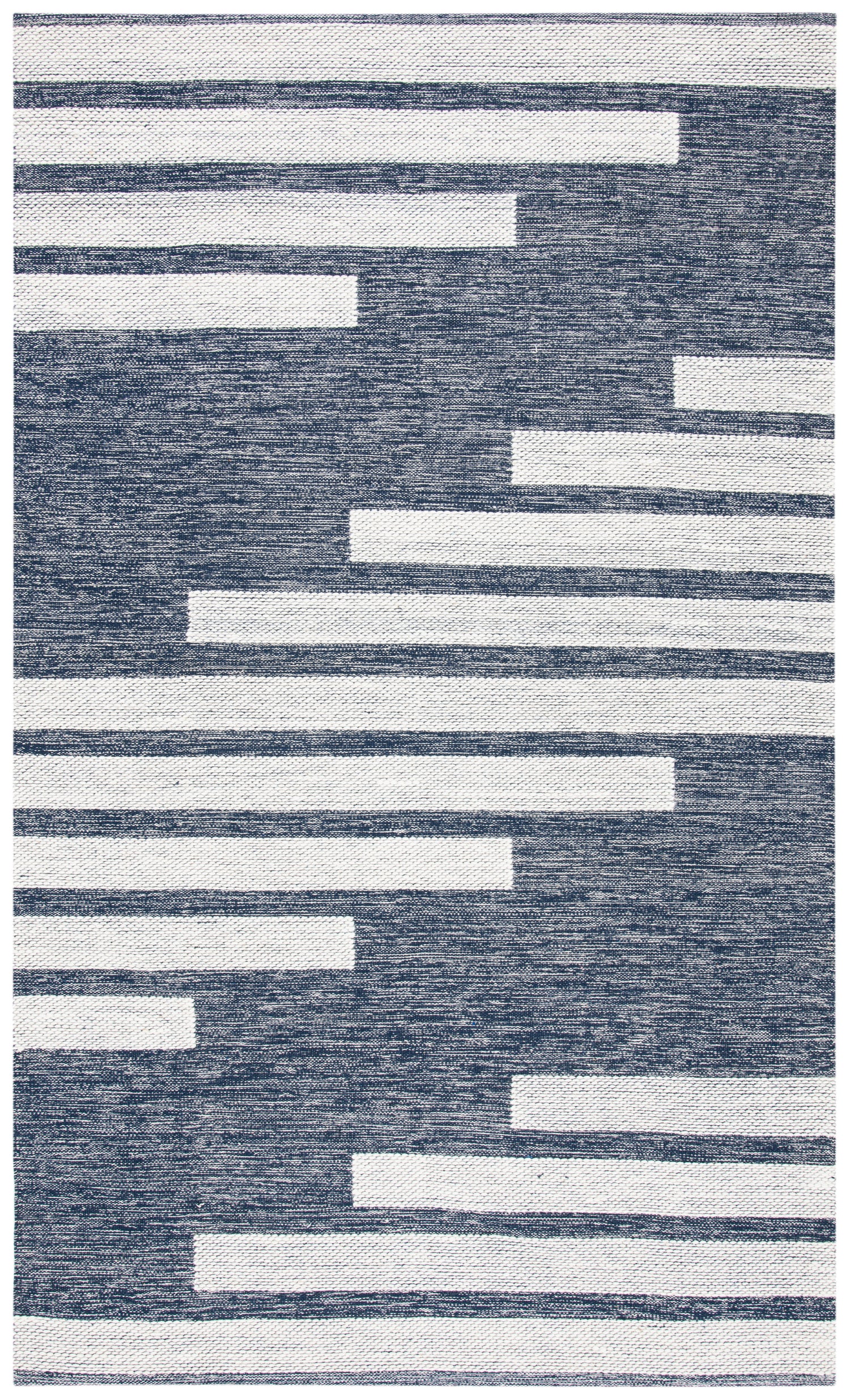 Safavieh Striped Kilim Stk514N Navy/Ivory Rugs.