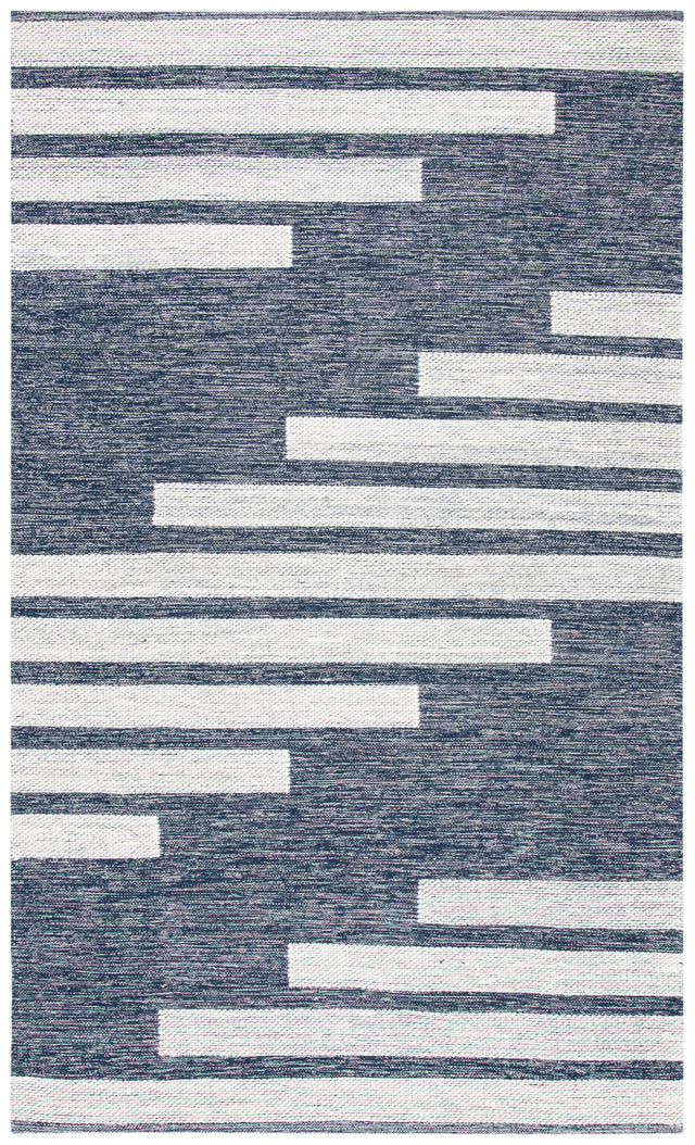 Safavieh Striped Kilim Stk514N Navy/Ivory Rugs.