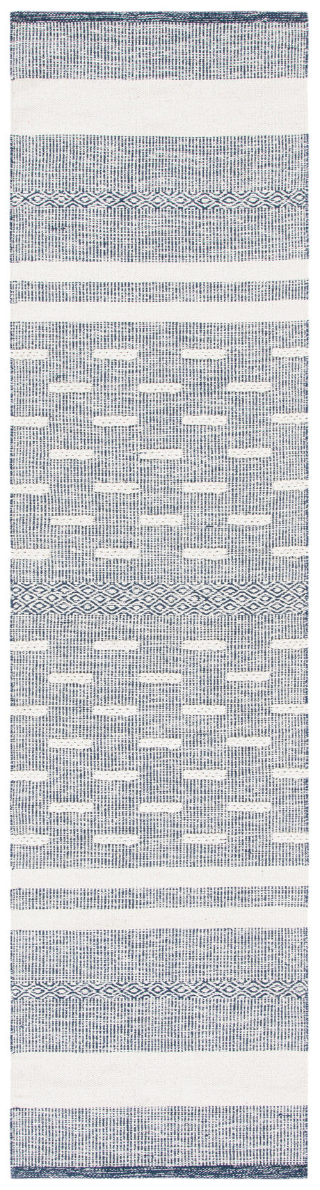Safavieh Striped Kilim Stk515N Navy/Ivory Rugs.
