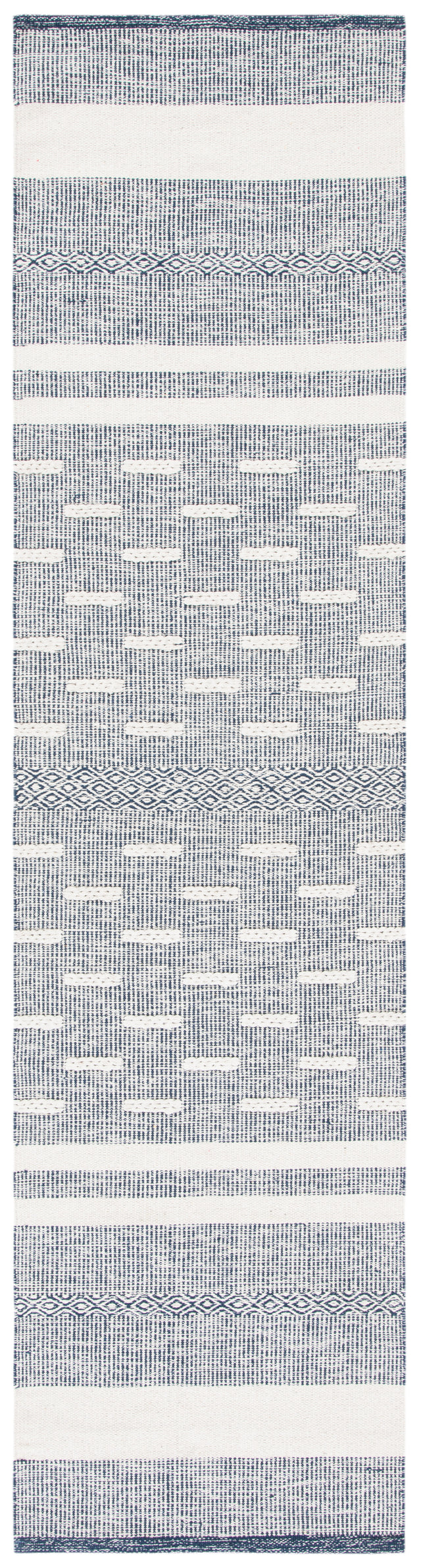 Safavieh Striped Kilim Stk515N Navy/Ivory Rugs.