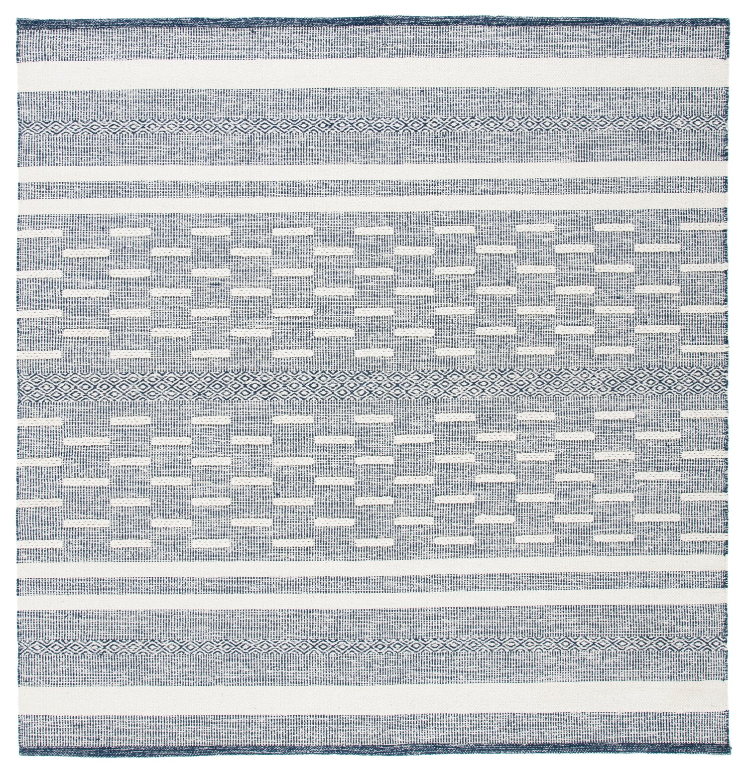 Safavieh Striped Kilim Stk515N Navy/Ivory Rugs.