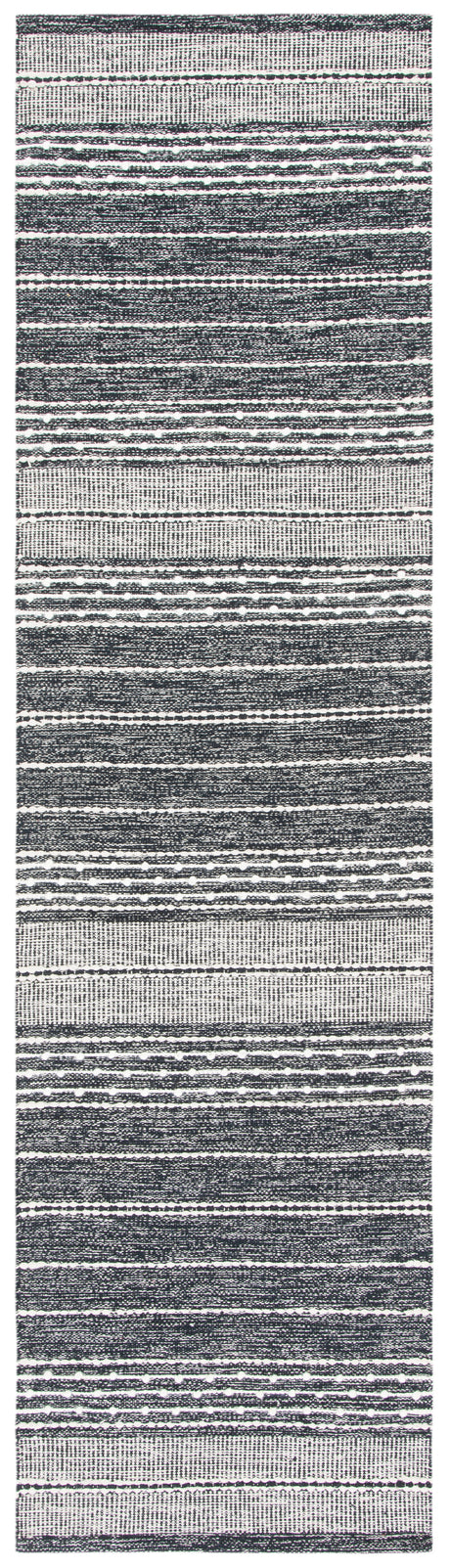 Safavieh Striped Kilim Stk516Z Black/Ivory Rugs.
