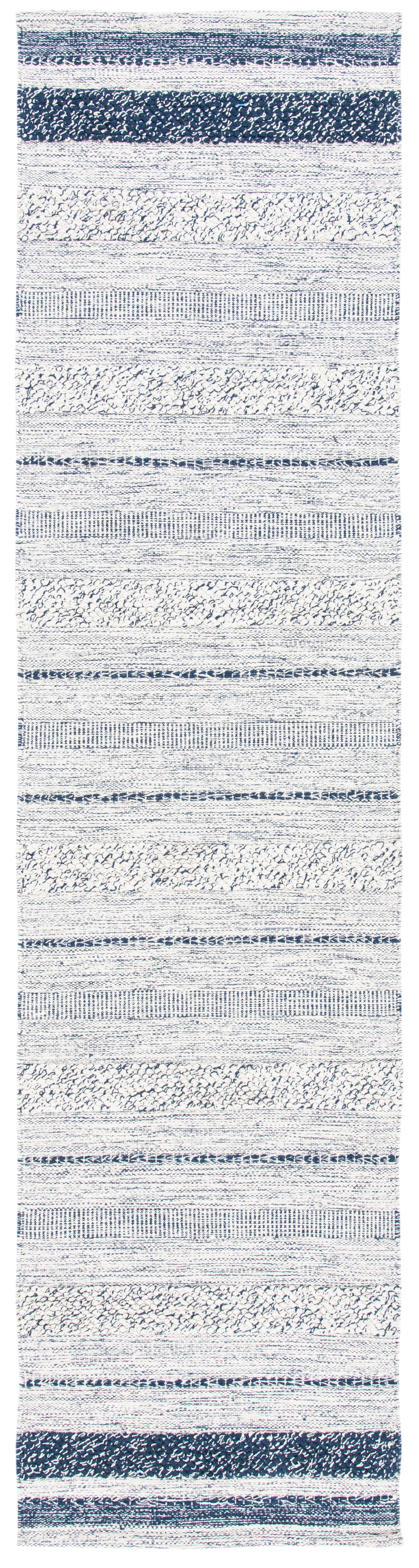 Safavieh Striped Kilim Stk517A Ivory/Navy Rugs.