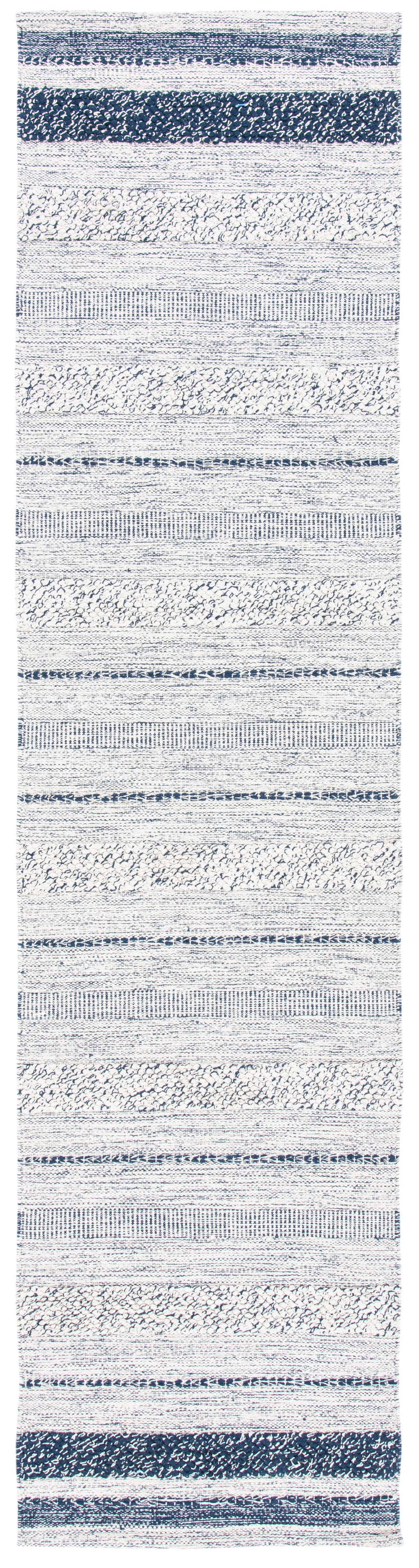 Safavieh Striped Kilim Stk517A Ivory/Navy Rugs.
