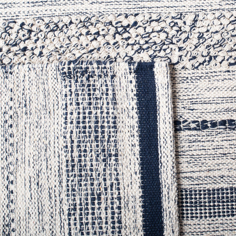 Safavieh Striped Kilim Stk517A Ivory/Navy Rugs.