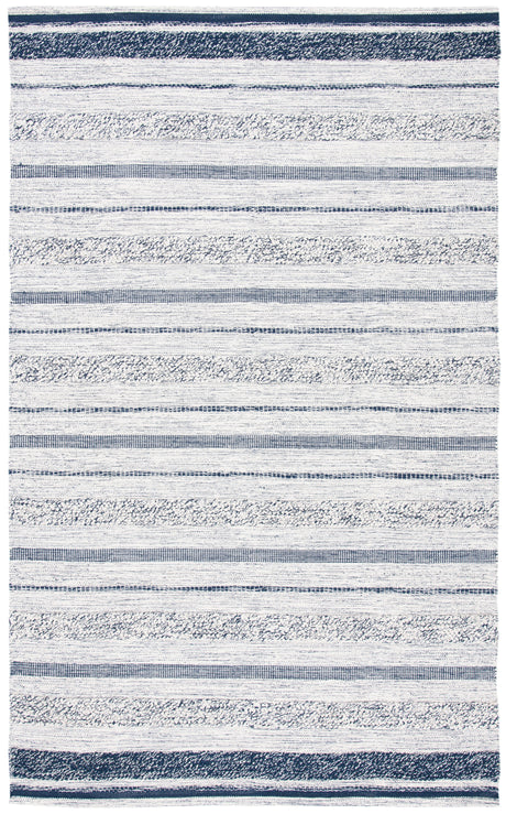 Safavieh Striped Kilim Stk517A Ivory/Navy Rugs.