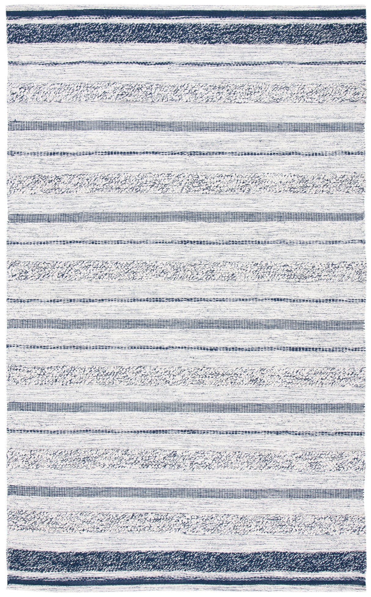 Safavieh Striped Kilim Stk517A Ivory/Navy Rugs.