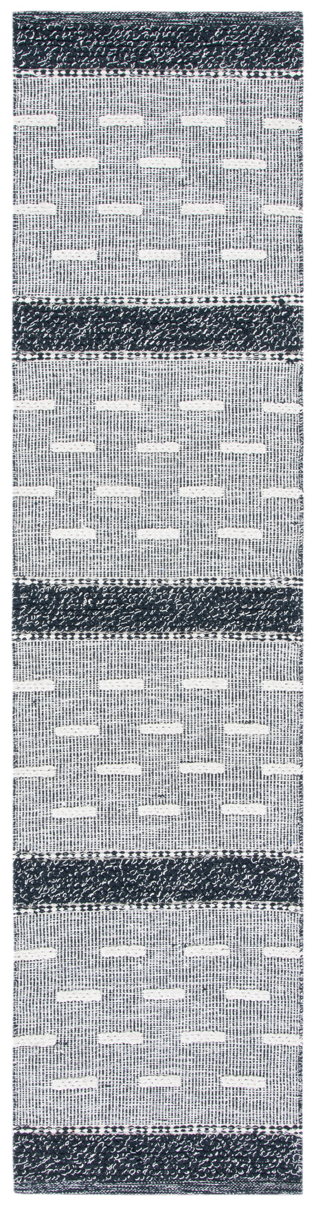 Safavieh Striped Kilim Stk518Z Black/Ivory Rugs.
