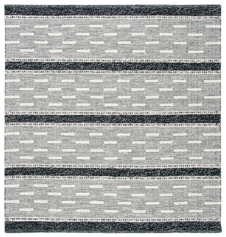 Safavieh Striped Kilim Stk518Z Black/Ivory Rugs.