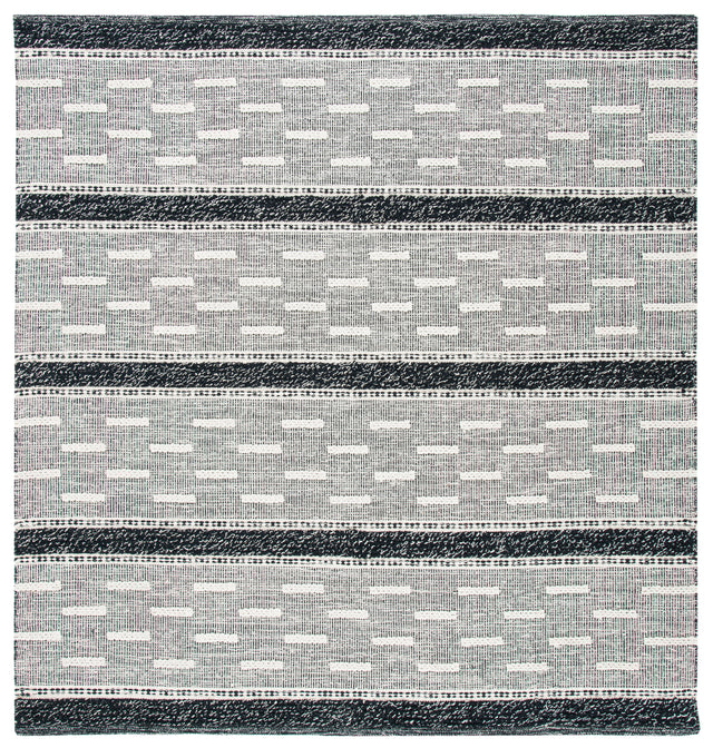 Safavieh Striped Kilim Stk518Z Black/Ivory Rugs.