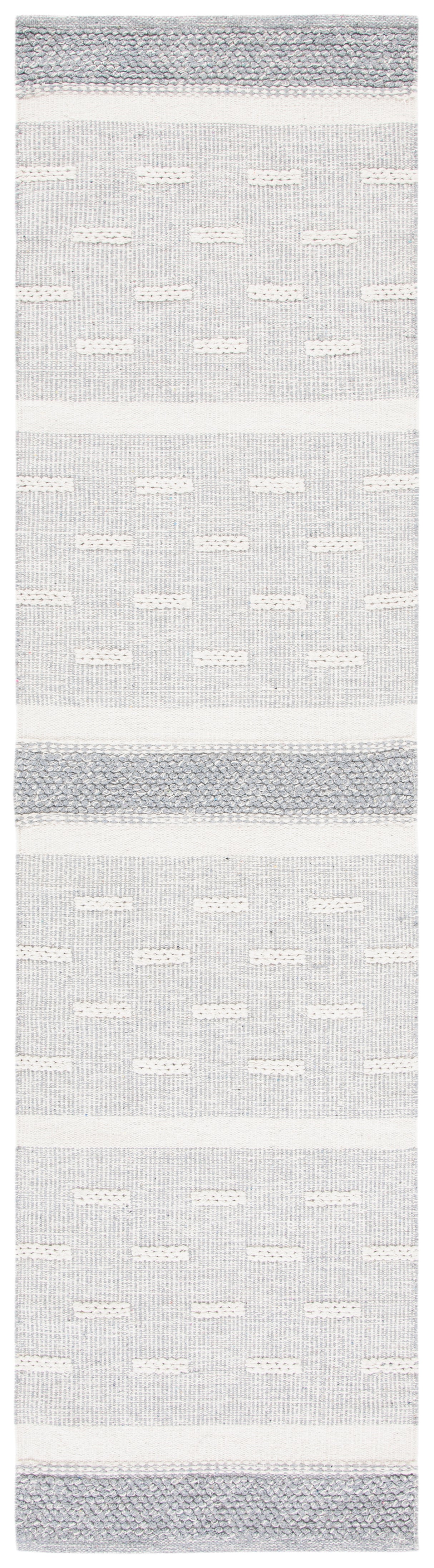 Safavieh Striped Kilim Stk519A Ivory/Grey Rugs.