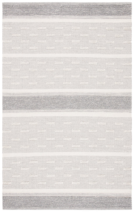 Safavieh Striped Kilim Stk519A Ivory/Grey Rugs.