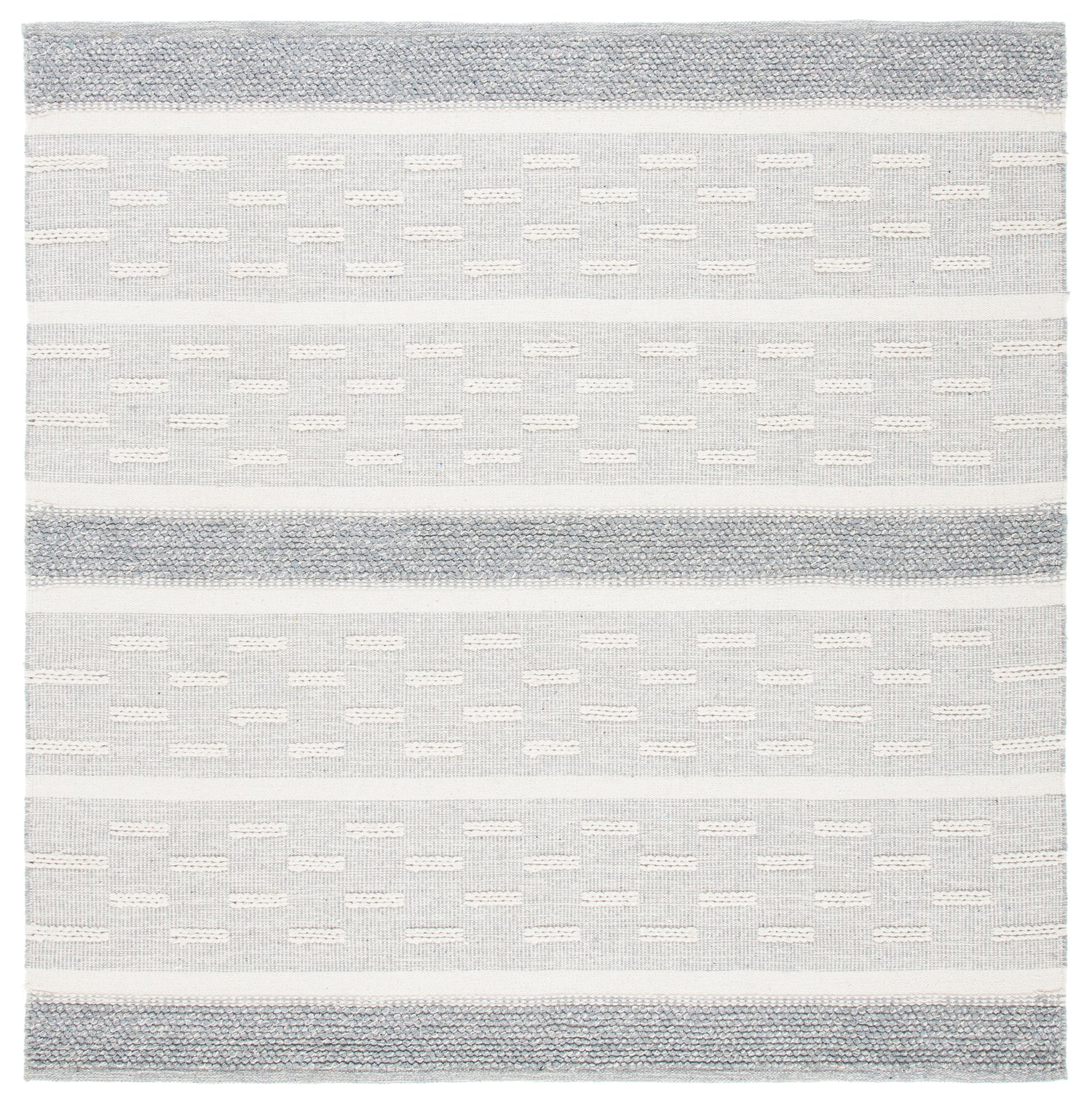 Safavieh Striped Kilim Stk519A Ivory/Grey Rugs.