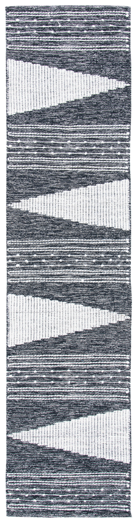 Safavieh Striped Kilim Stk521Z Black/Ivory Rugs.