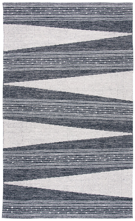 Safavieh Striped Kilim Stk521Z Black/Ivory Rugs.