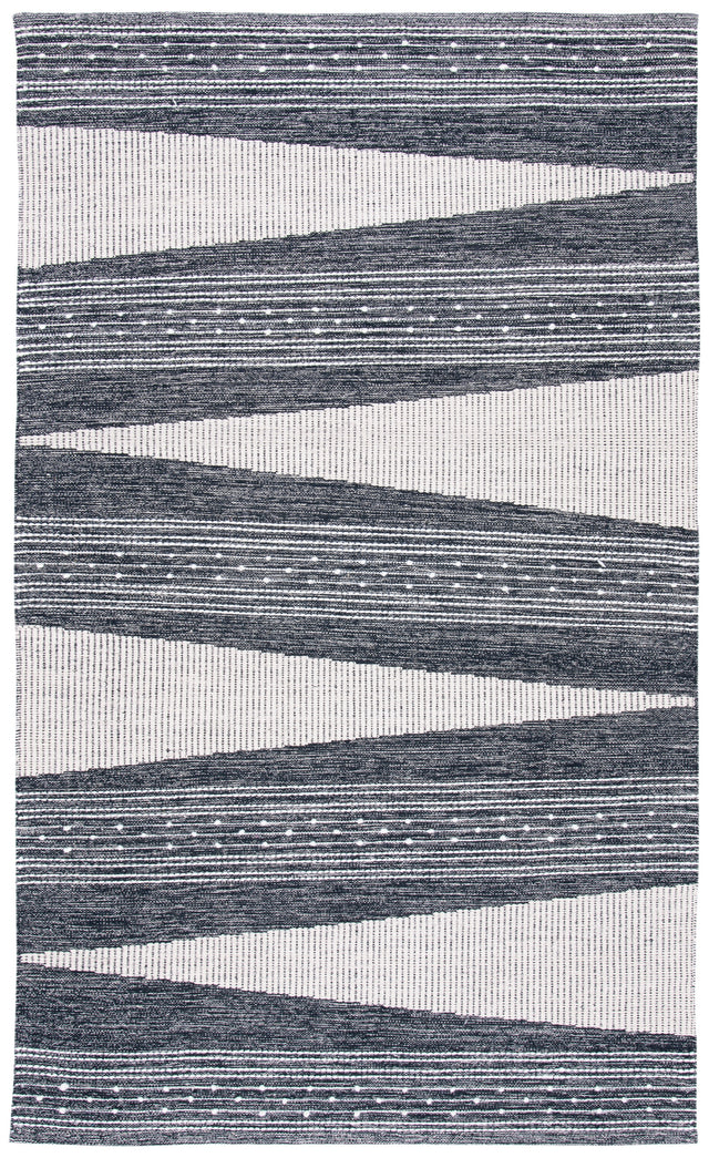 Safavieh Striped Kilim Stk521Z Black/Ivory Rugs.