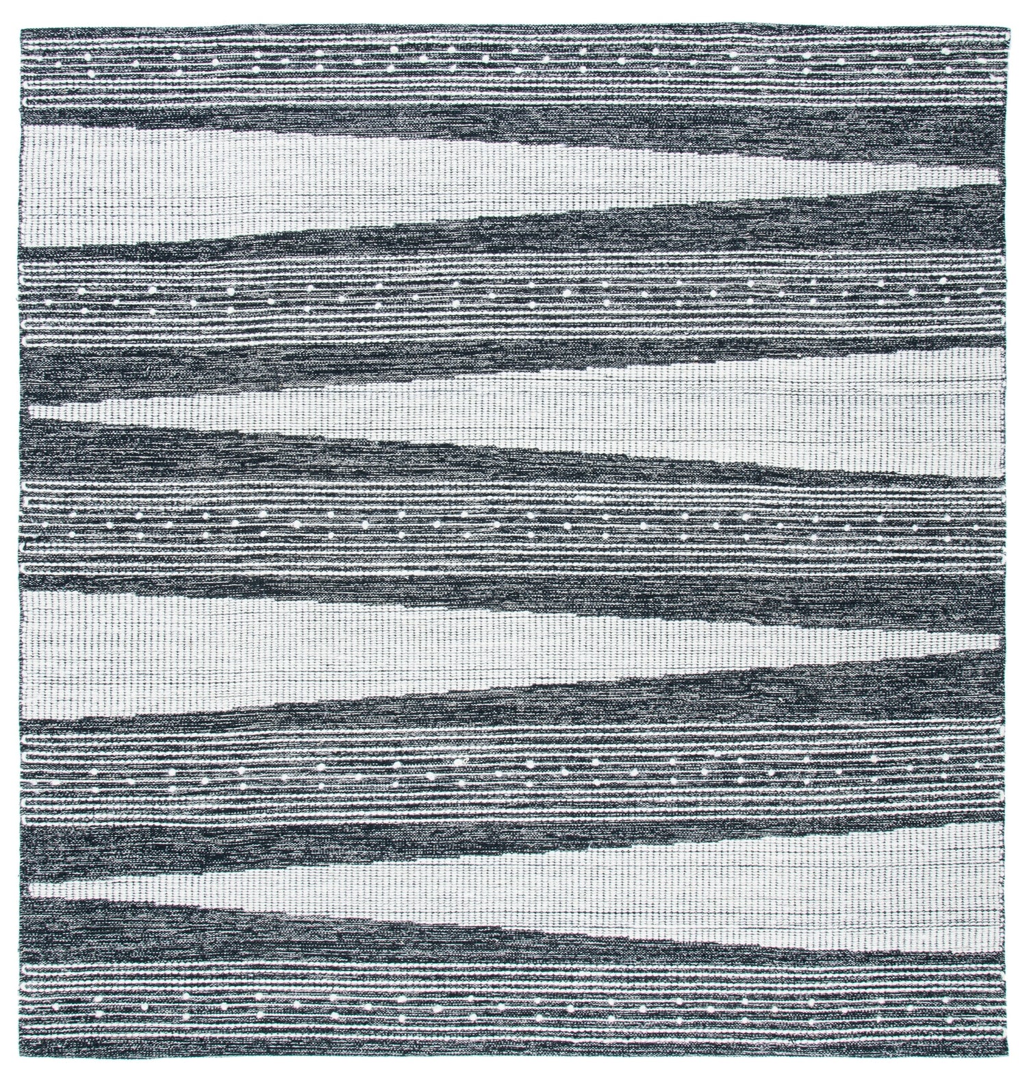 Safavieh Striped Kilim Stk521Z Black/Ivory Rugs.