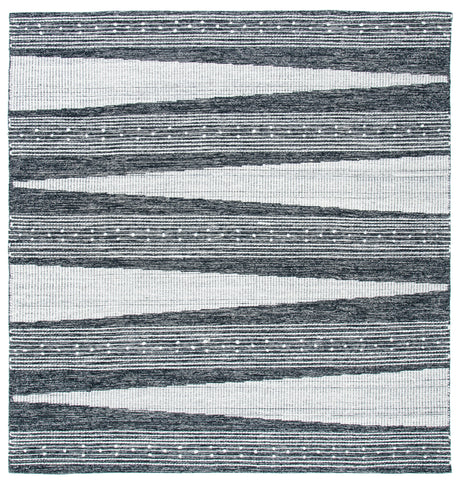Safavieh Striped Kilim Stk521Z Black/Ivory Rugs.