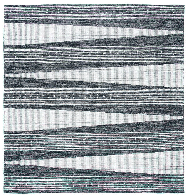 Safavieh Striped Kilim Stk521Z Black/Ivory Rugs.