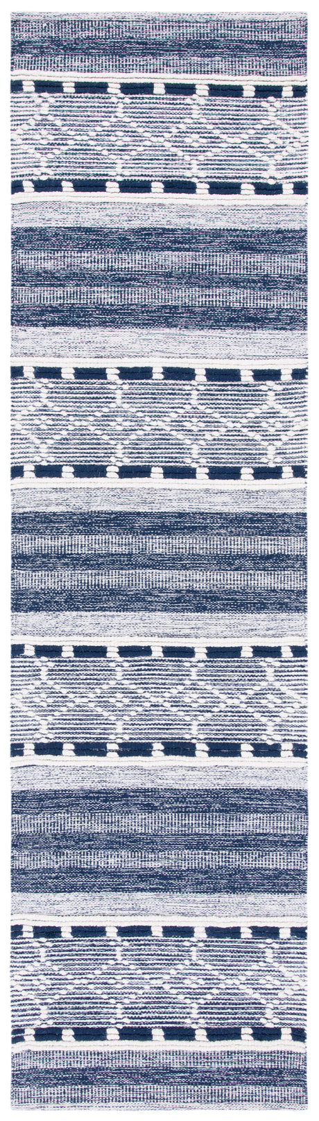 Safavieh Striped Kilim Stk522N Navy/Ivory Rugs.