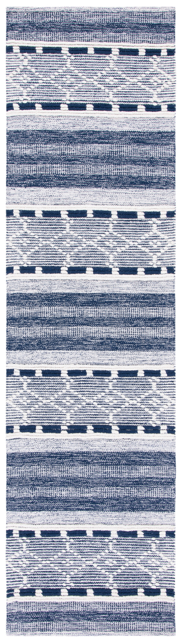 Safavieh Striped Kilim Stk522N Navy/Ivory Rugs.