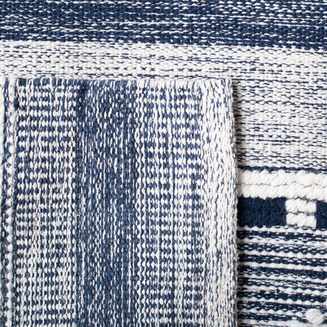 Safavieh Striped Kilim Stk522N Navy/Ivory Rugs.