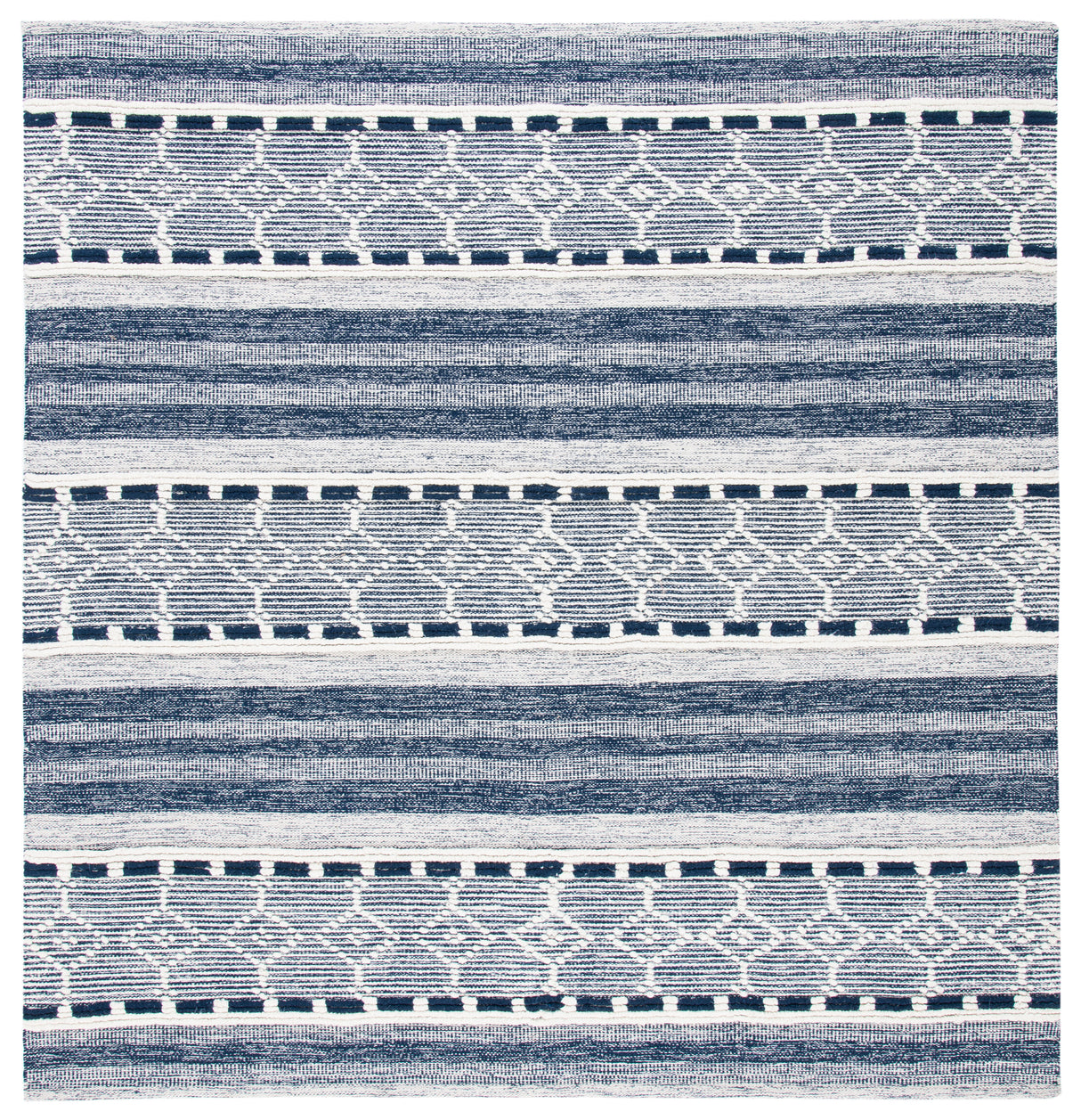 Safavieh Striped Kilim Stk522N Navy/Ivory Rugs.
