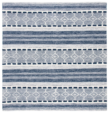 Safavieh Striped Kilim Stk522N Navy/Ivory Rugs.