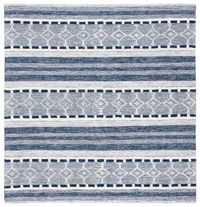 Safavieh Striped Kilim Stk522N Navy/Ivory Rugs.