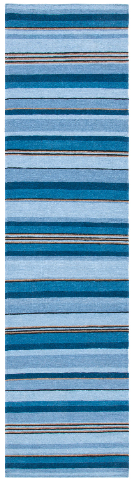 Safavieh Striped Kilim Stk601M Blue/Rust Rugs.