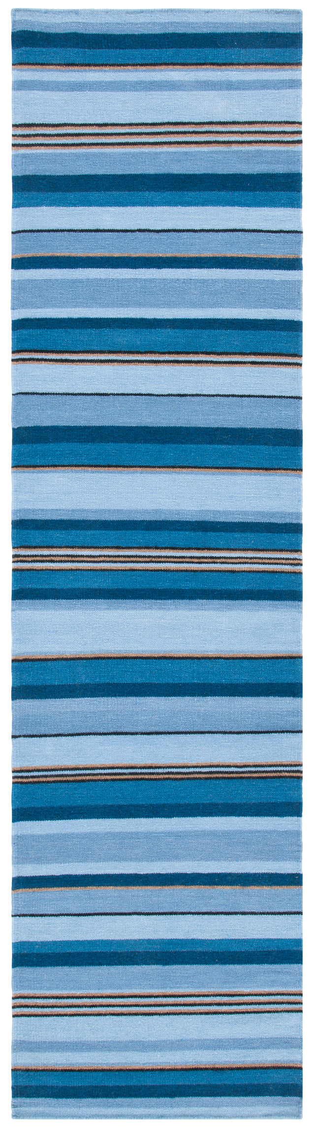 Safavieh Striped Kilim Stk601M Blue/Rust Rugs.