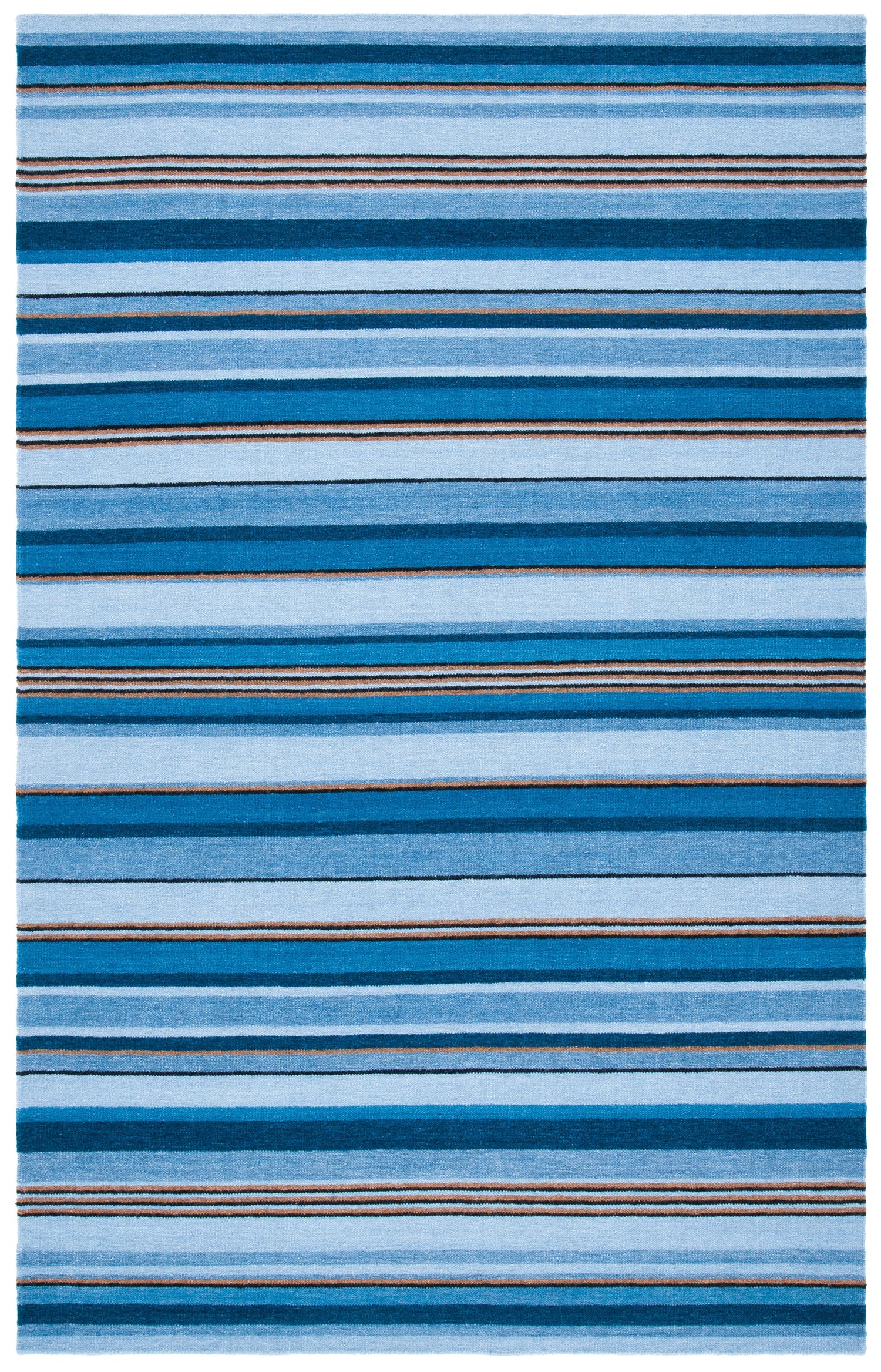 Safavieh Striped Kilim Stk601M Blue/Rust Rugs.