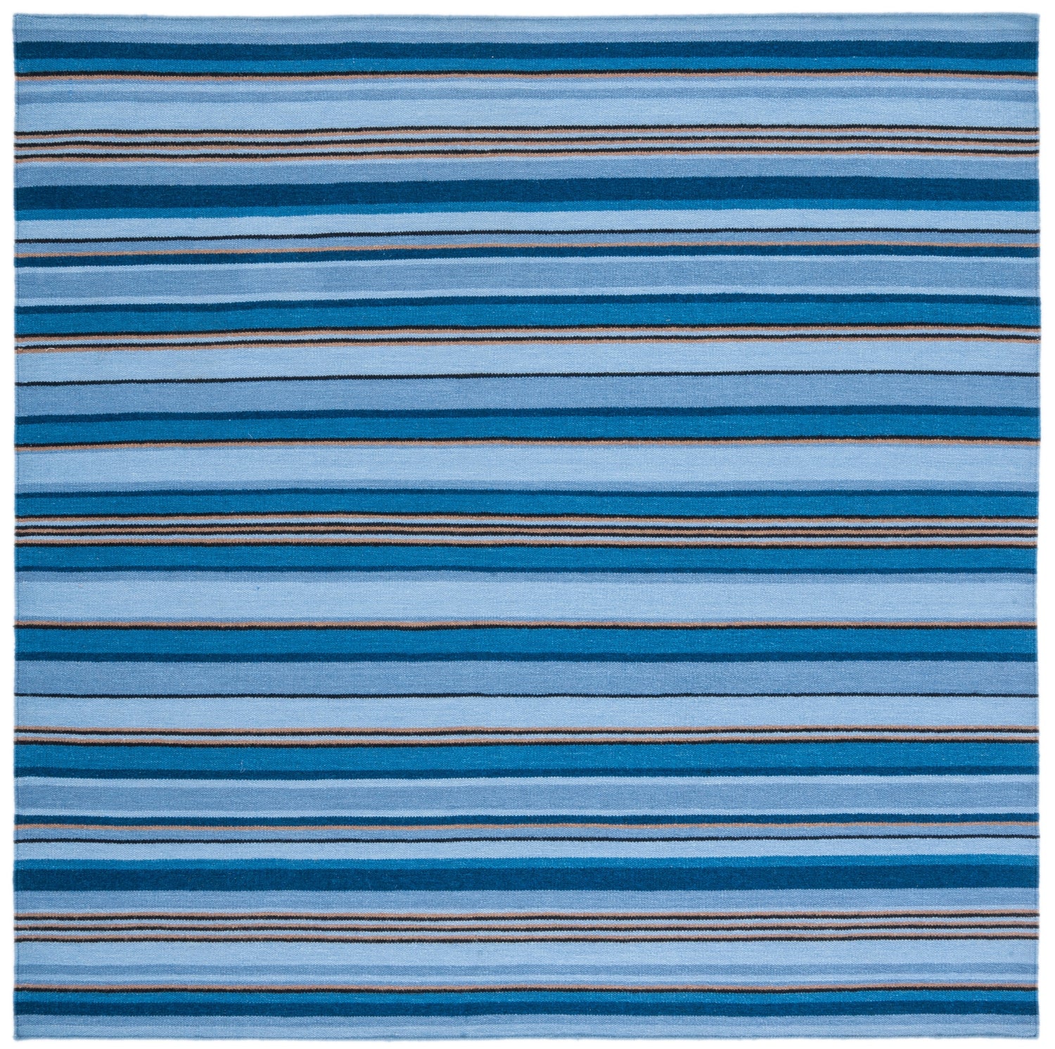 Safavieh Striped Kilim Stk601M Blue/Rust Rugs.