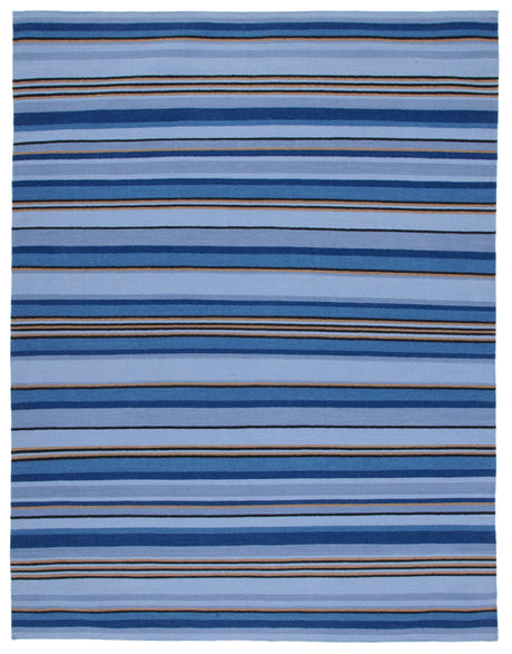 Safavieh Striped Kilim Stk601M Blue/Rust Rugs.