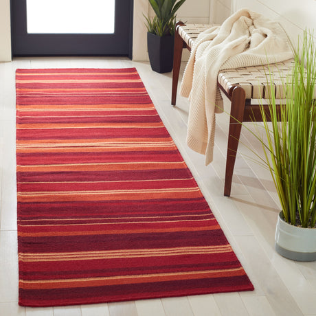 Safavieh Striped Kilim Stk601Q Red Rugs.