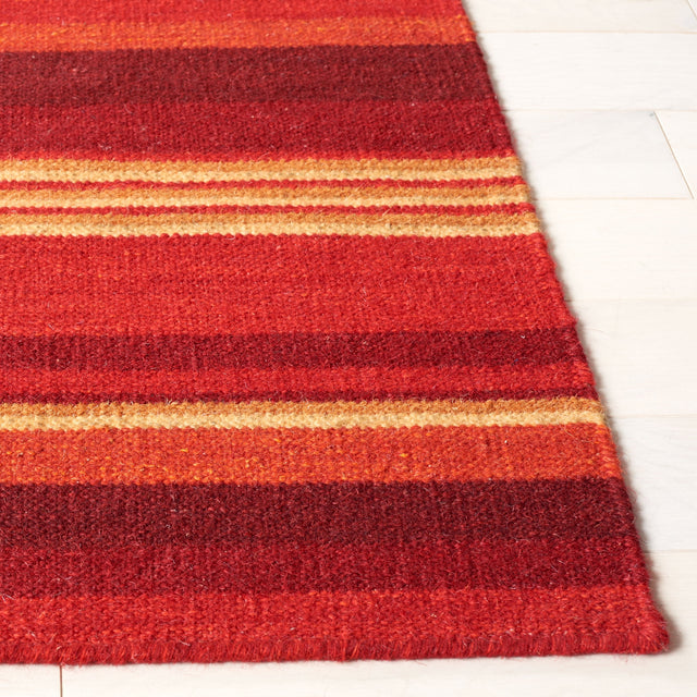 Safavieh Striped Kilim Stk601Q Red Rugs.