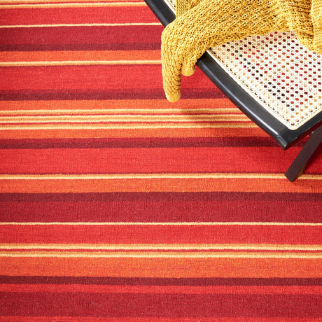 Safavieh Striped Kilim Stk601Q Red Rugs.