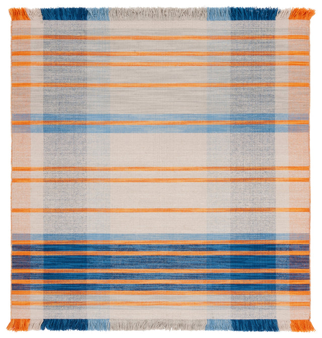 Safavieh Striped Kilim Stk701B Beige/Blue Rug.