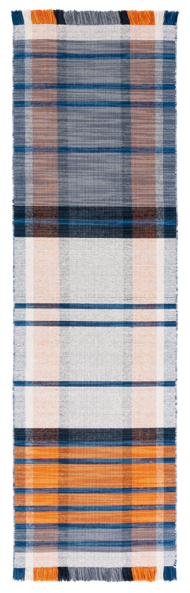 Safavieh Striped Kilim Stk702P Orange/Blue Rug.