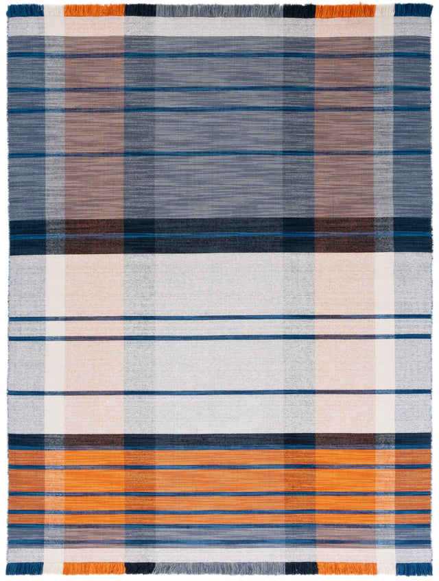 Safavieh Striped Kilim Stk702P Orange/Blue Rug.