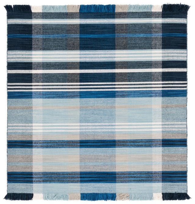Safavieh Striped Kilim Stk703N Navy/Charcoal Rug.