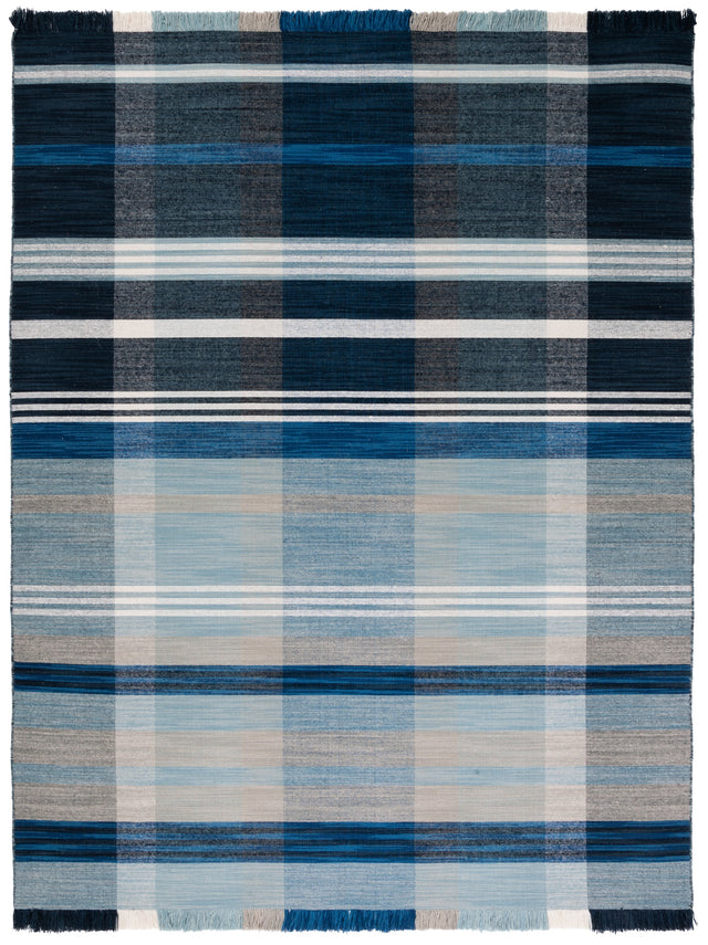 Safavieh Striped Kilim Stk703N Navy/Charcoal Rug.