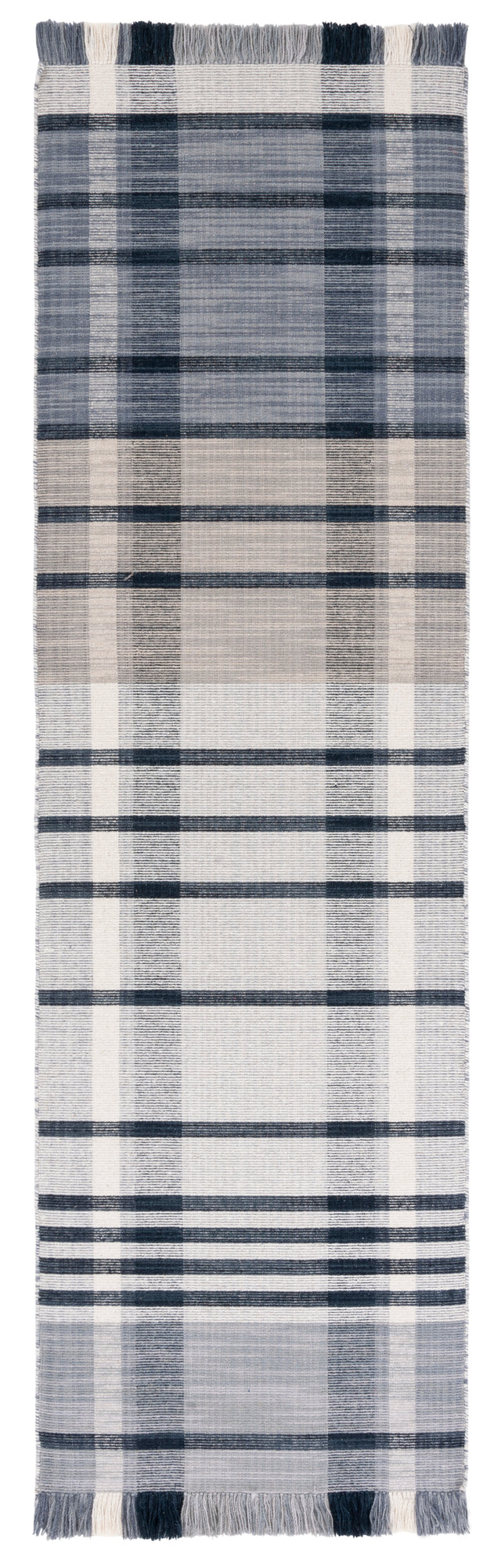 Safavieh Striped Kilim Stk704G Light Grey/Black Rug.