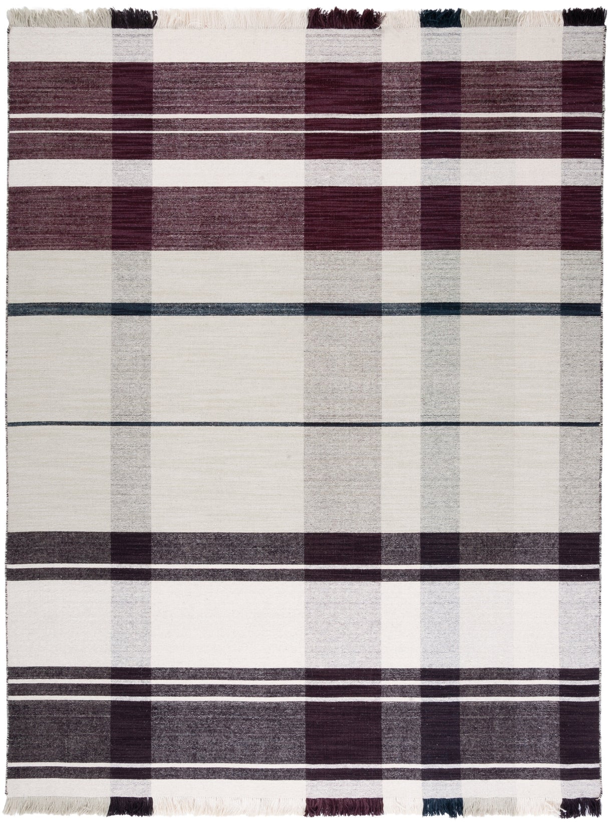 Safavieh Striped Kilim Stk705A Ivory/Grey Rug.